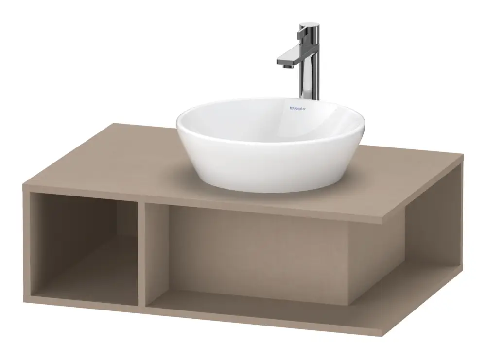 Preisreduziert Duravit D-Neo Waschtischunterschrank mit 1 offenen Fach links 800 x 260 x 550 mm - Leinen Matt