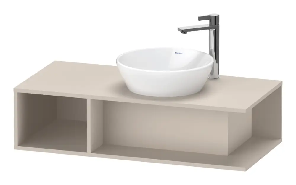 Rabatt Duravit D-Neo Konsolenwaschtischunterschrank mit 1 offenen Fach links 1000 x 260 x 480 mm - Taupe Matt