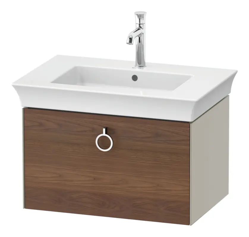 Duravit White Tulip Waschtischunterschrank mit 1 Auszug 684 x 410 x 458 mm - Amerik. Nussbaum Matt / Taupe Seidenmatt Preiswert