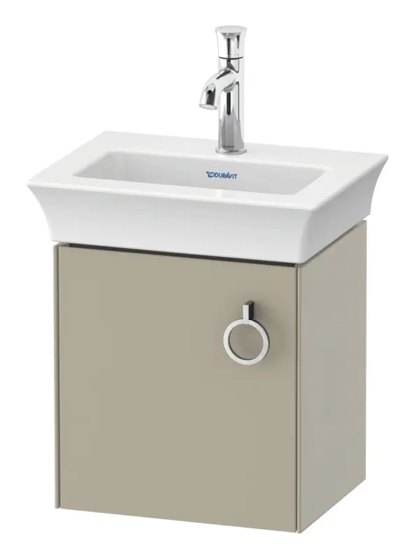 Preis Gesenkt Duravit White Tulip Waschtischunterschrank mit 1 Tür Anschlag links 384 x 410 x 298 mm - Taupe Seidenmatt Lack