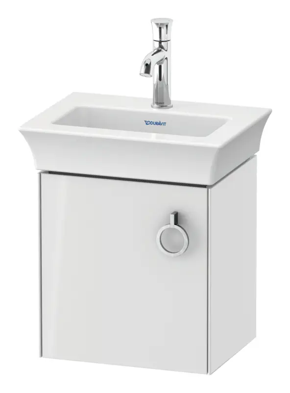Duravit White Tulip Waschtischunterschrank mit 1 Tür Anschlag links 384 x 410 x 298 mm - Weiß Hochglanz Lack Must-Have