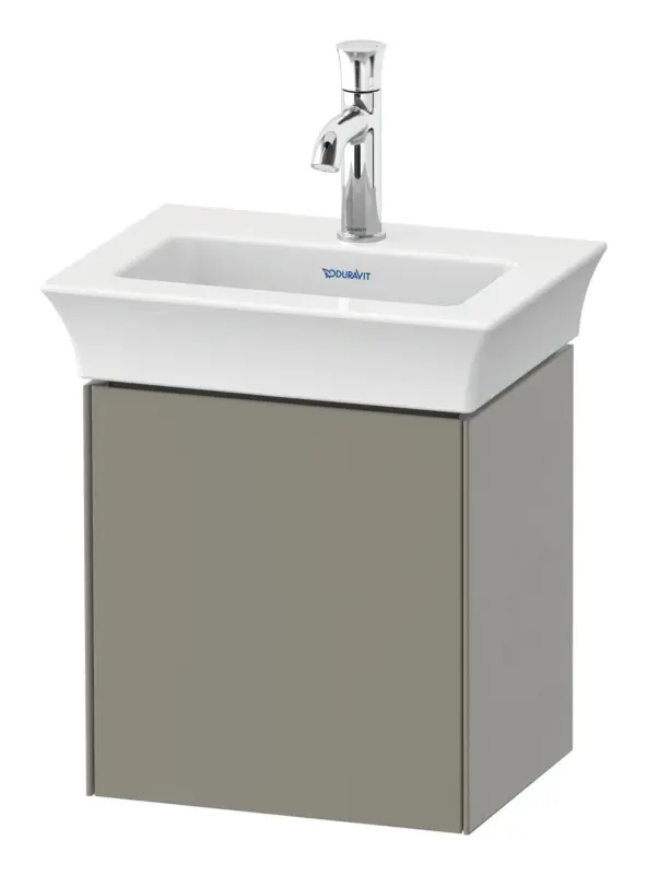 Duravit White Tulip Waschtischunterschrank wandhängend mit 1 Tür Anschlag rechts 384 x 410 x 298 mm - Steingrau Seidenmatt Lack Nur Für Kurze Zeit