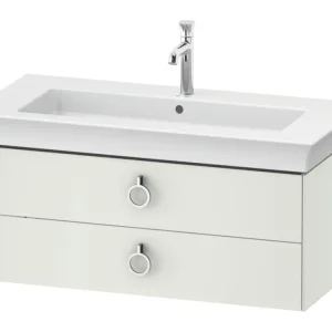 Angebot Duravit White Tulip Waschtischunterschrank mit 2 Auszügen mit Griff 984 x 410 x 458 mm - Weiß Seidenmatt Lack