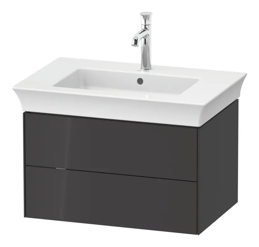 Duravit White Tulip Waschtischunterschrank mit 2 Auszügen 684 x 410 x 458 mm - Graphit Hochglanz Top-Seller