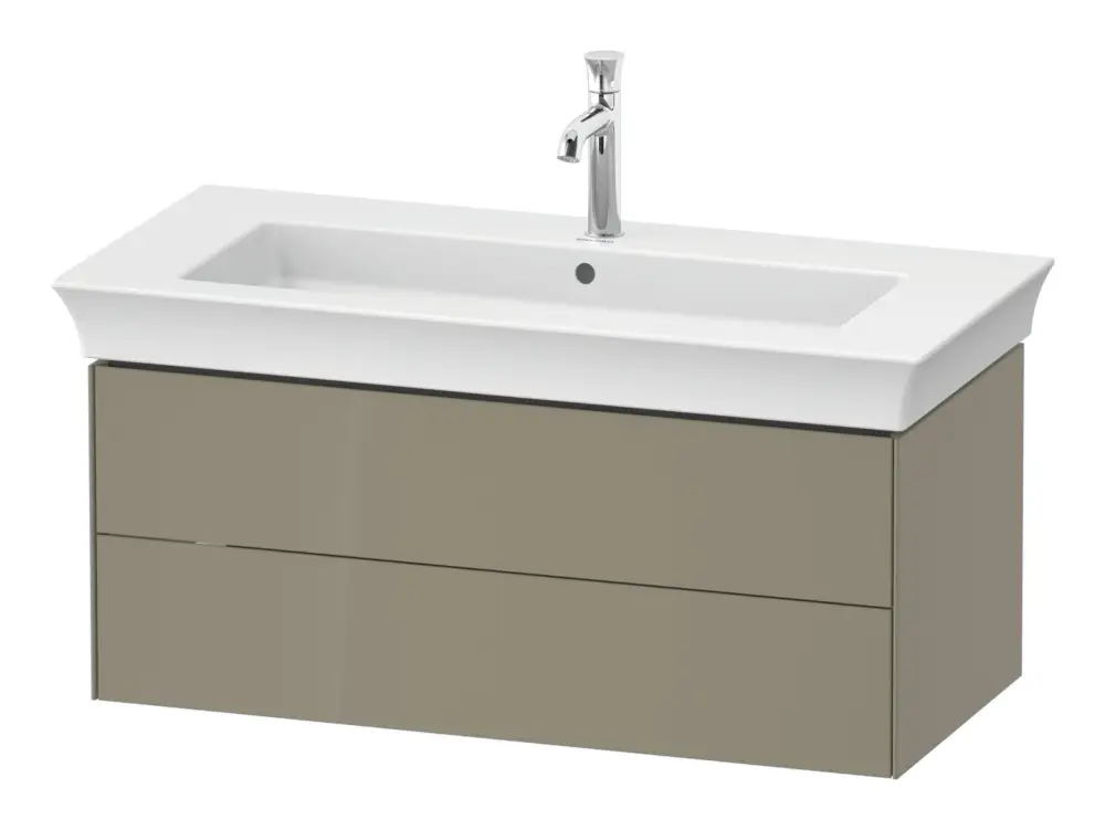 Duravit White Tulip Waschtischunterschrank mit 2 Auszügen 984 x 410 x 458 mm - Steingrau Hochglanz Lack Sichere Zahlung