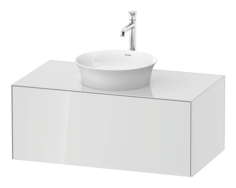 Duravit White Tulip Konsolenwaschtischunterschrank für Becken links wandhängend mit 1 Auszug 1000 x 408 x 550 mm - Weiß Hochglanz Bestseller