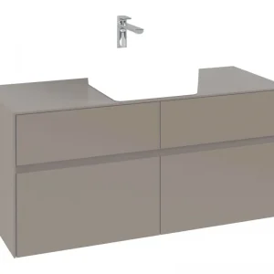 Aktuell Villeroy & Boch Collaro Waschbeckenunterschrank für Becken mittig für Collaro 4 Auszüge mit Hahnlochbohrung 1200 x 548 x 500 mm - Nordic Oak / Soft Grey