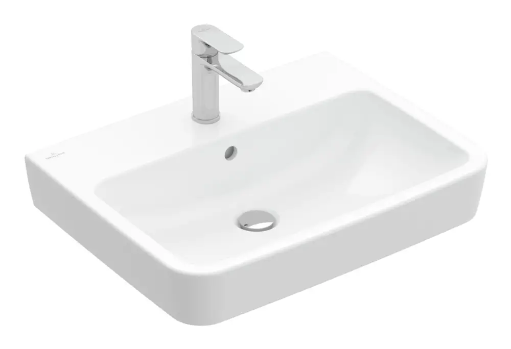 Villeroy & Boch O.novo Waschbecken ohne Hahnloch ohne Überlauf Rückseite und Unterseite geschliffen 600 x 460 x 175 mm - Weiß Alpin Letzte Chance
