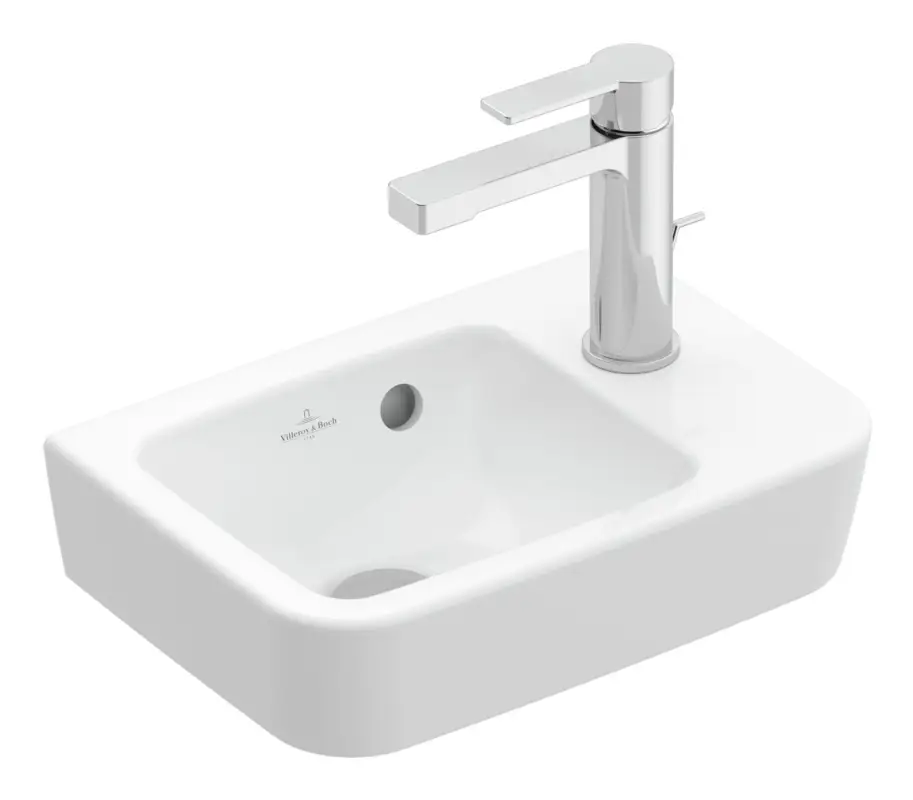 Preis Gesenkt Villeroy & Boch O.novo Handwaschbecken Becken links ohne Überlauf 360 x 250 x 145 mm - Weiß Alpin mit CeramicPlus