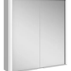 Keuco Royal Match Vorbau-Spiegelschrank 2 Türen mit Beleuchtung (2x LED) 650 x 700 x 160 mm - Silber-Gebeizt-Eloxiert Neuheit