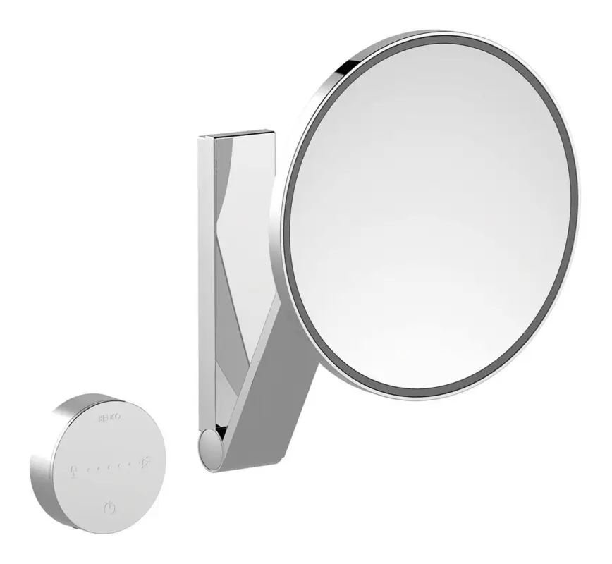 Sofort Bestellen Keuco iLook_move Kosmetikspiegel mit Glasbedienfeld mit Beleuchtung Unterputz-Kabelführung Unterputz-Kabelführung Dm. 212 mm - Schwarzchrom gebürstet