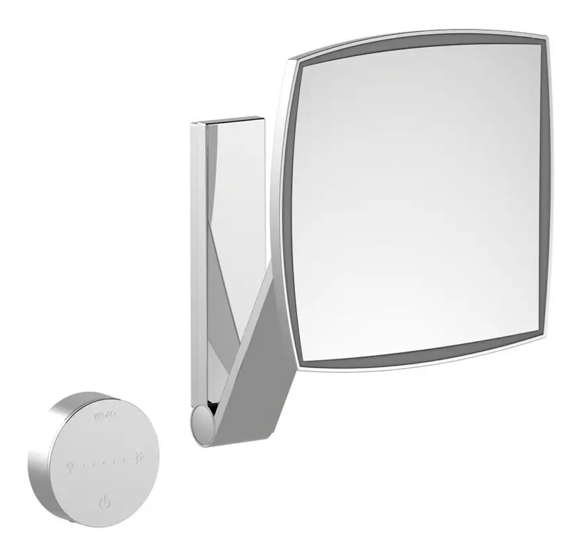 Keuco iLook_move Kosmetikspiegel mit Glasbedienfeld mit Beleuchtung Unterputz-Kabelführung Unterputz-Kabelführung 200 x 200 mm - Bronze gebürstet Expressversand