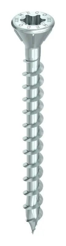 Must-Have Heco TOPIX-plus TCS Senkkopfschraube 60° 5 x 60 VGG Fräsrippen verzinkt blau HD30(Verpackungseinheit: 200Stück)