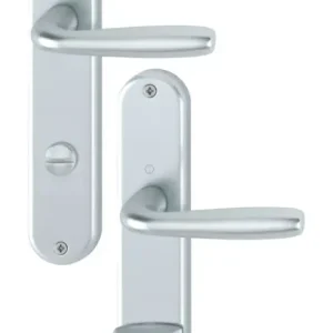 Mega-Angebot Hoppe Aluminium-Innentür-Langschild-Garnitur, Maribor, 8/78 / WC, F1,37-42 1766/3022P