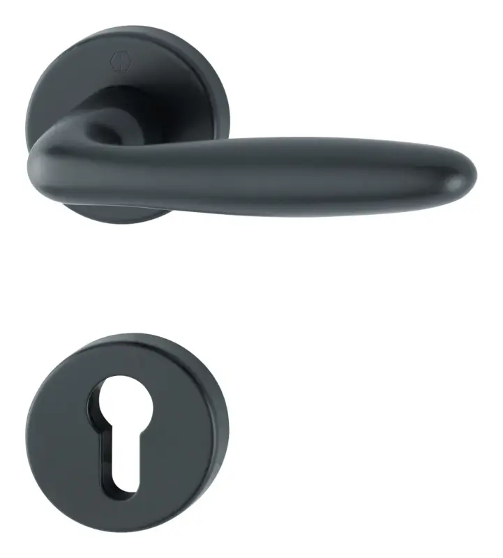 Hoppe SchnellstiftPlus-Aluminium-Innentür-Rosetten-Garnitur 1510/42 KB/42KBS, F9714M, PZ, 37-47 Top-Seller