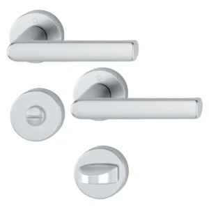 Direktkauf Hoppe SchnellstiftPlus-Aluminium-Innentür-Rosetten-Garnitur 1700/42 KB/42KBS, F1 WC, 37-47 mm