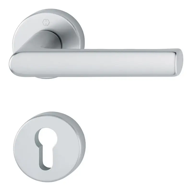 Hoppe SchnellstiftPlus-Aluminium-Innentür-Rosetten-Garnitur 1700/42 KB/42KBS, F9714M, PZ, 37-47 Nur Für Kurze Zeit