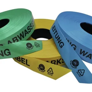 Kelmaplast Trassen-Warnband 250 m Achtung LWL-Kabel aus mind. 80% Regranulat Blauer Engel zertifiziert Direktkauf