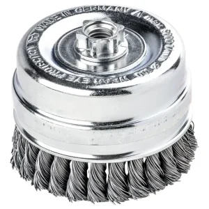 Ausverkauf Lessmann Topfbürste Stahl M14 gezopft 80 x 0,5 mm