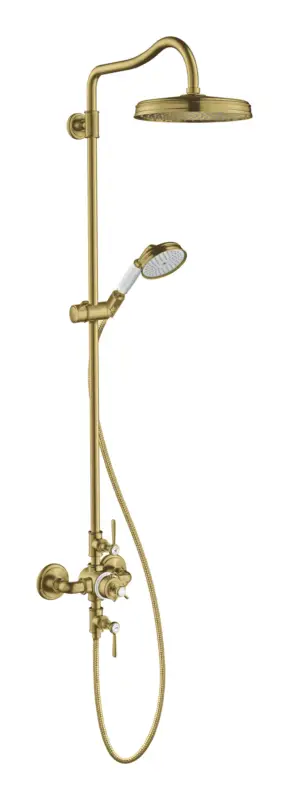 Axor Montreux Showerpipe mit Thermostat mit Hebelgriff - Brushed Brass Jetzt Bestellen