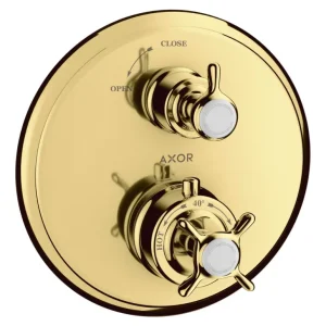 Axor Montreux Thermostat mit Absperrventil Unterputz mit Kreuzgriff - Polished Gold Optic Billig