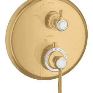 Axor Montreux Thermostat mit Absperrventil Unterputz mit Hebelgriff - Brushed Gold Optic Schnäppchen