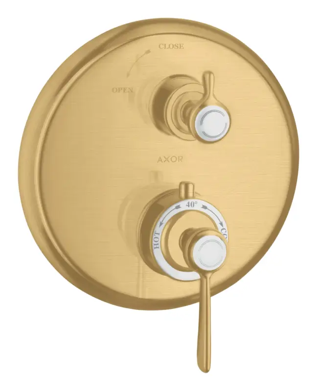Axor Montreux Thermostat mit Absperrventil Unterputz mit Hebelgriff - Brushed Gold Optic Schnäppchen
