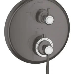 Axor Montreux Thermostat mit Absperrventil Unterputz mit Hebelgriff - Brushed Black Chrome Direktkauf