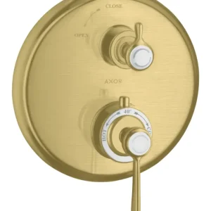 Axor Montreux Thermostat mit Absperrventil Unterputz mit Hebelgriff - Brushed Brass Top-Seller