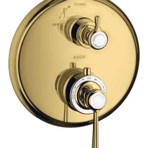 Axor Montreux Thermostat mit Absperrventil Unterputz mit Hebelgriff - Polished Gold Optic Rabatt