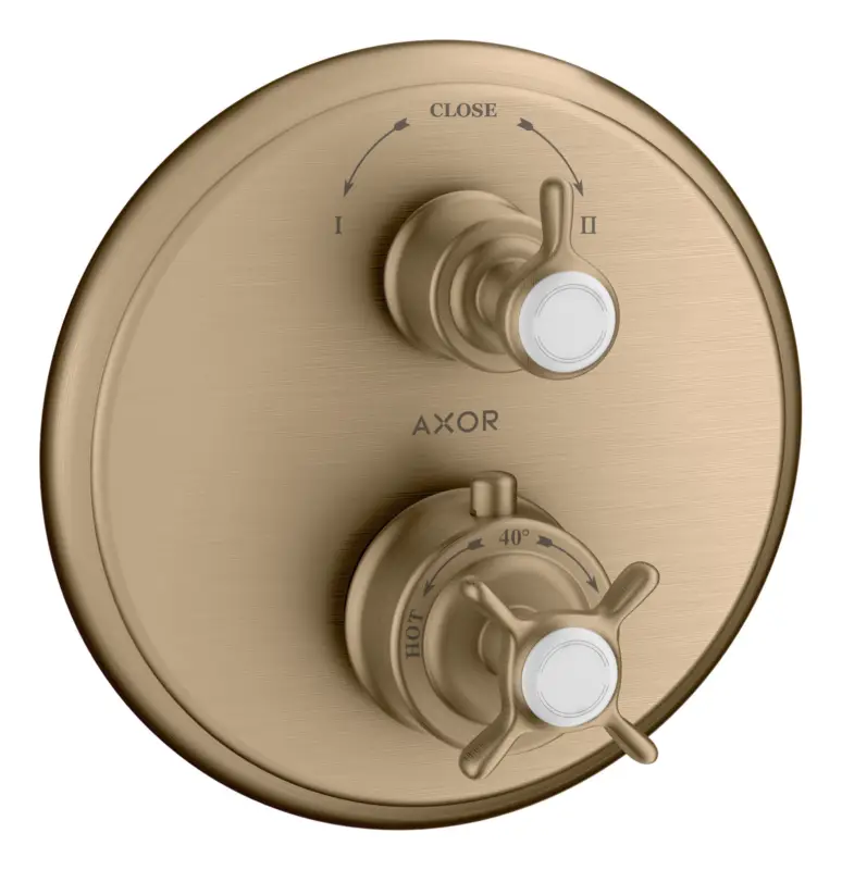 Axor Montreux Thermostat mit Ab-u.Umstellventil Unterputz mit Kreuzgriff - Brushed Bronze Sofort Bestellen
