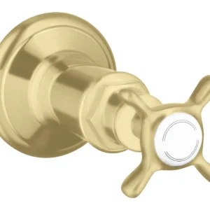 Preisreduziert Axor Montreux Absperrventil Unterputz mit Kreuzgriff - Brushed Gold Optic