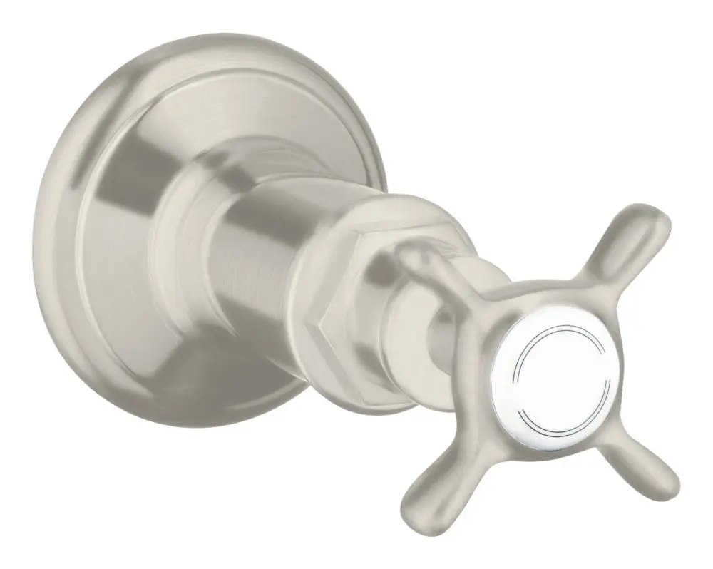 Saisonangebot Axor Montreux Absperrventil Unterputz mit Kreuzgriff - Edelstahl Optic