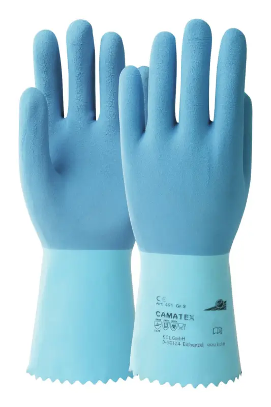 KCL Chemikalienschutzhandschuh Camatex 451, Größe 9, blau(Verpackungseinheit: 10Paar) Neue Kollektion