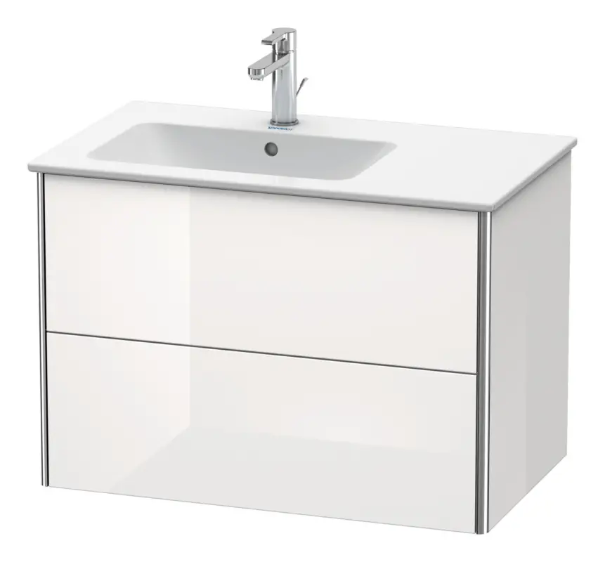 Preis Gesenkt Duravit XSquare Waschtischunterschrank für Becken links mit 2 Auszügen 810 x 560 x 478 mm - Nachtblau Seidenmatt Lack