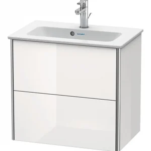 Aktuell Duravit XSquare Waschtischunterschrank Compact mit 2 Auszügen 610 x 560 x 388 mm - Leinen Matt