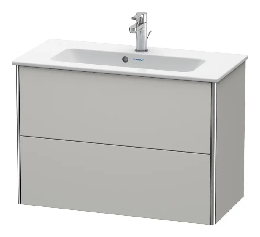 Duravit XSquare Waschtischunterschrank Compact mit 2 Auszügen 810 x 560 x 388 mm - Betongrau Matt Begrenztes Angebot