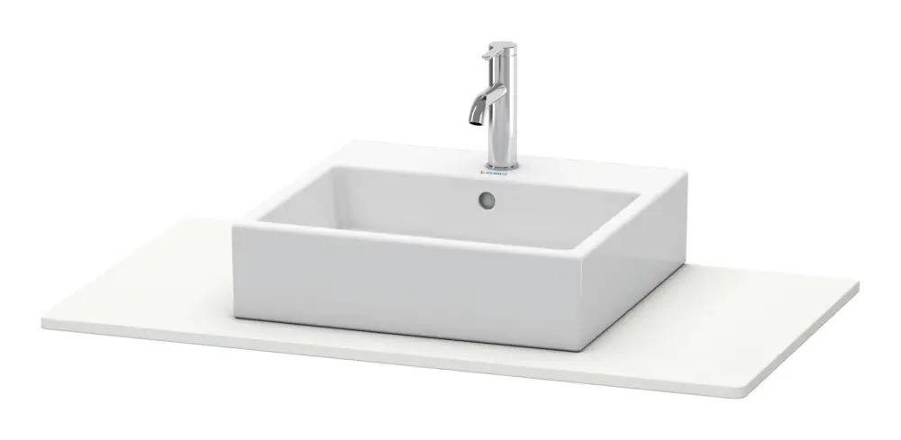 Duravit XSquare Konsole mit einem Ausschnitt mittig 1000 x 550 mm - Nordic Weiß Seidenmatt Lack Must-Have