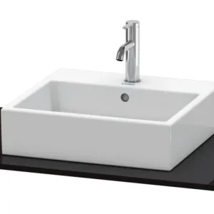 Abverkauf Duravit XSquare Konsole mit einem Ausschnitt mittig 1000 x 550 mm - Schwarz Hochglanz Lack