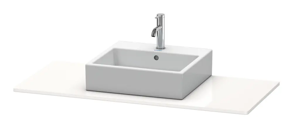 Duravit XSquare Konsole mit einem Ausschnitt mittig 1200 x 550 mm - Schwarz Hochglanz Lack Expressversand