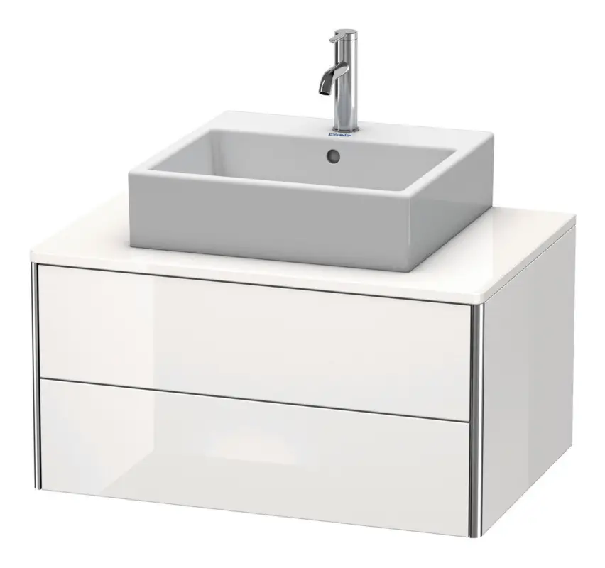 Duravit XSquare Konsolenwaschtischunterschrank mit 2 Auszügen 800 x 400 x 548 mm - Weiß Hochglanz Dekor Schneller Versand