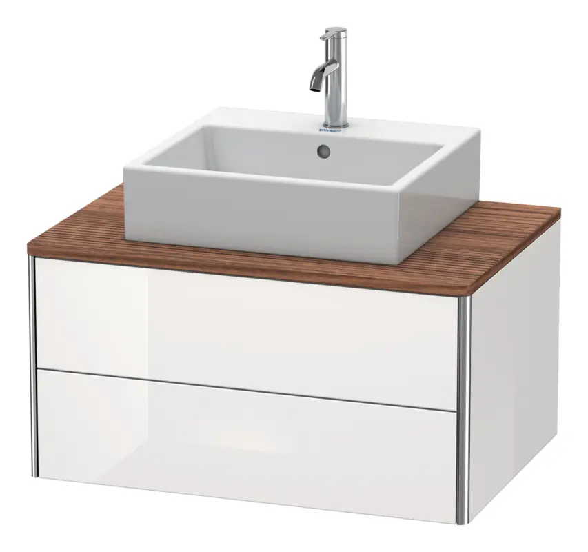 Duravit XSquare Konsolenwaschtischunterschrank mit 2 Auszügen 800 x 400 x 548 mm - Weiß Hochglanz Lack Online Kaufen