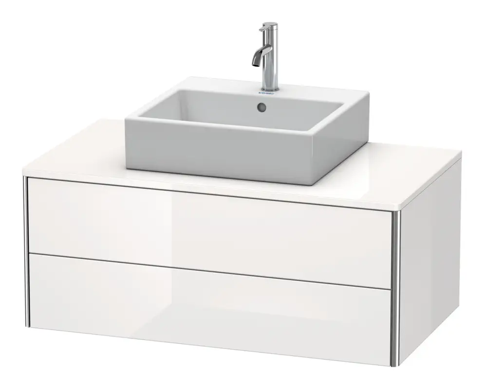 Sonderaktion Duravit XSquare Konsolenwaschtischunterschrank mit 2 Auszügen 1000 x 400 x 548 mm - Weiß Hochglanz Dekor