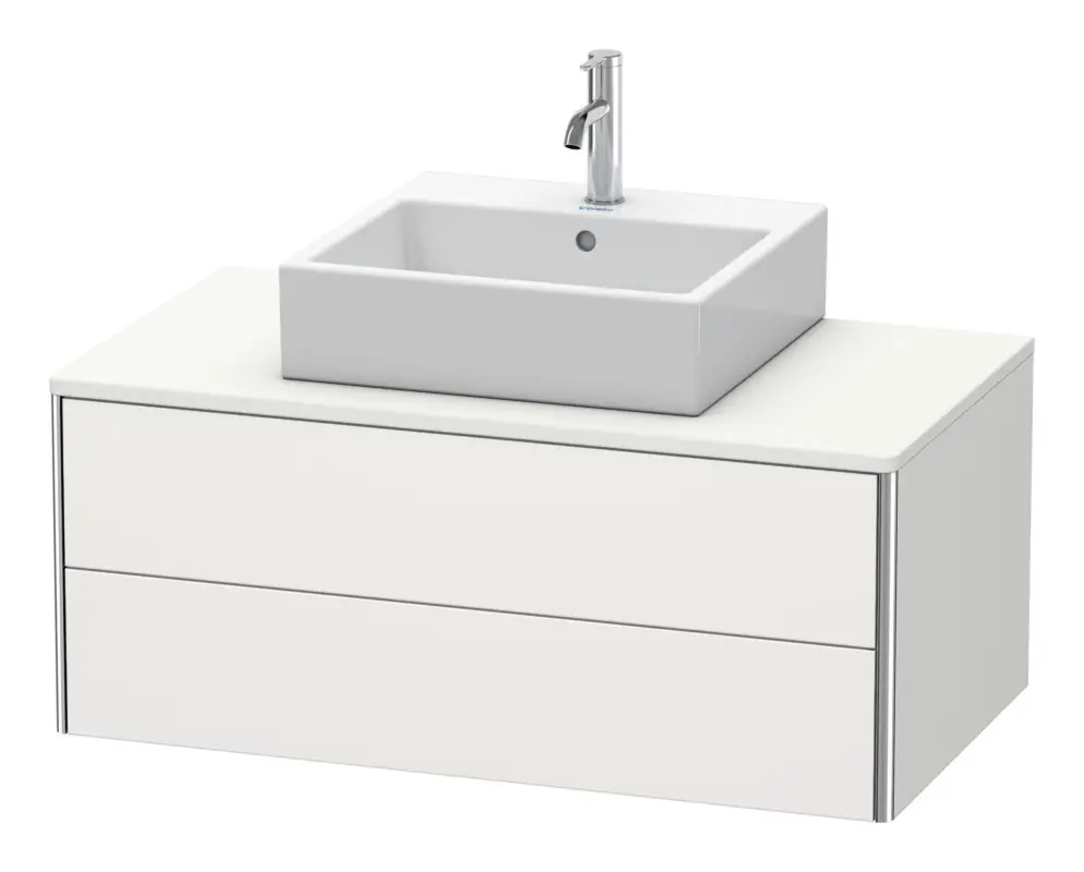 Duravit XSquare Konsolenwaschtischunterschrank mit 2 Auszügen 1000 x 400 x 548 mm - Nordic Weiß Seidenmatt Lack Bestseller