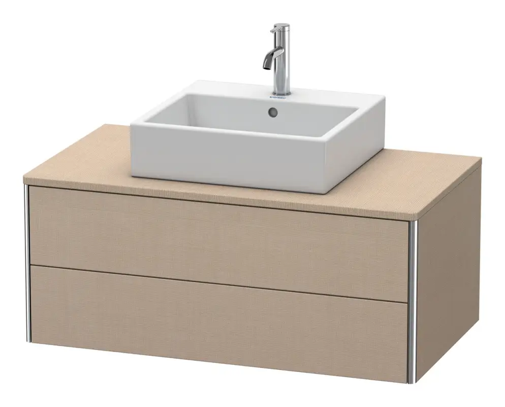 Duravit XSquare Konsolenwaschtischunterschrank mit 2 Auszügen 1000 x 400 x 548 mm - Leinen Matt Geprüft