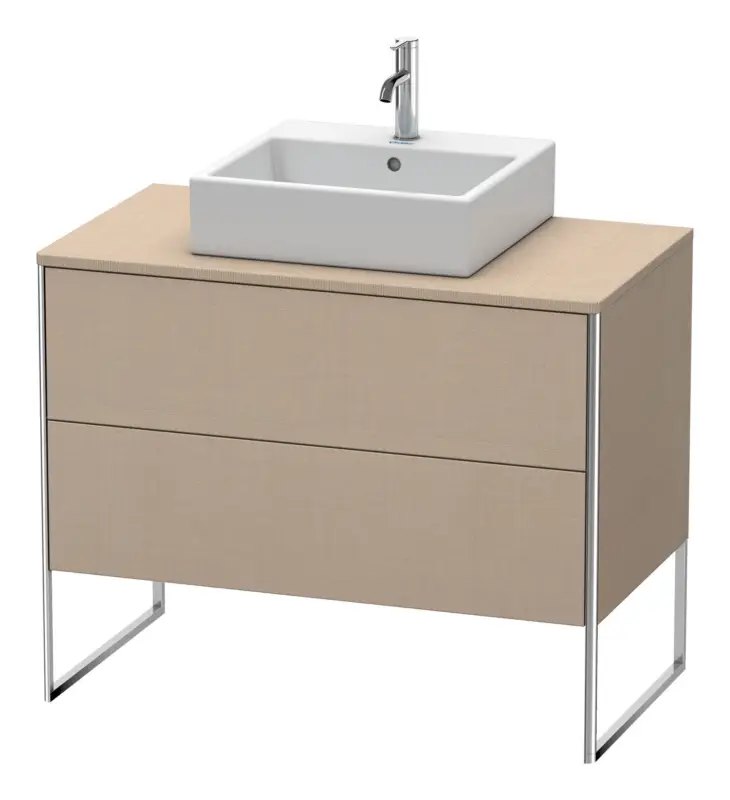 Duravit XSquare Konsolenwaschtischunterschrank bodenstehend mit 2 Auszügen 1000 x 778 x 548 mm - Leinen Matt Kracherpreis