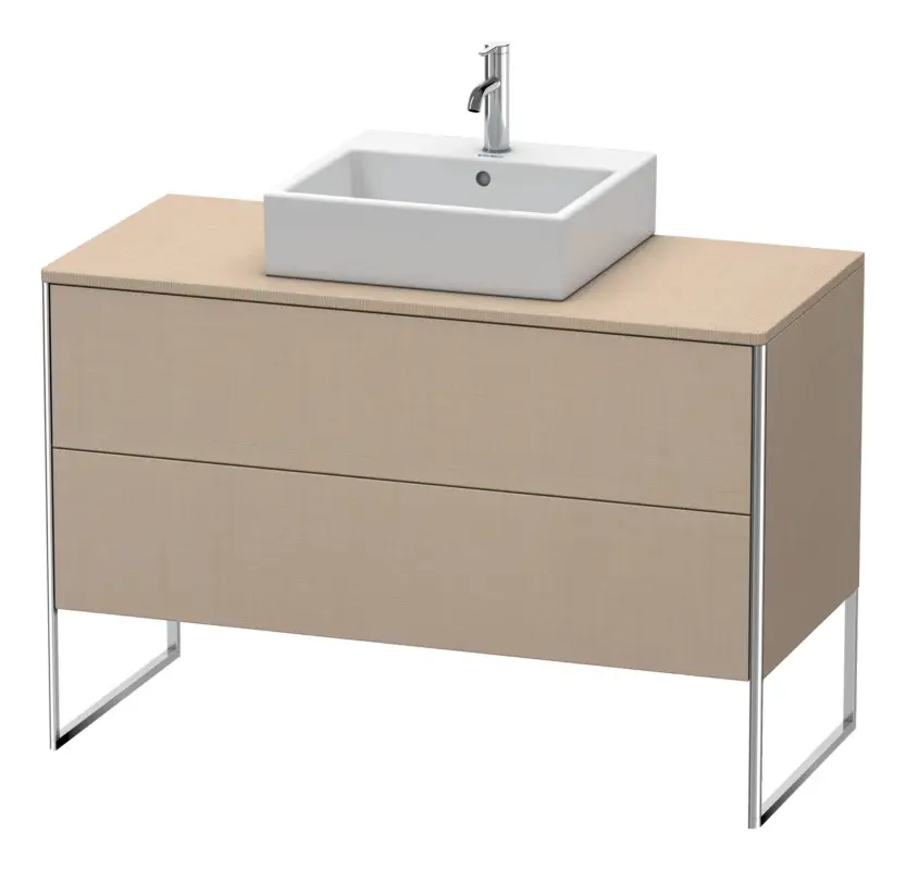 Duravit XSquare Konsolenwaschtischunterschrank bodenstehend mit 2 Auszügen 1200 x 778 x 548 mm - Leinen Matt Nur Für Kurze Zeit