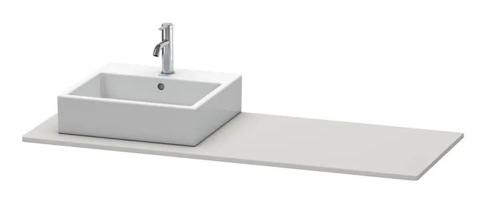Duravit XSquare Konsole mit einem Ausschnitt links 1400 x 550 mm - Betongrau Matt Preisreduziert