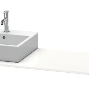 Wochenendangebot Duravit XSquare Konsole mit einem Ausschnitt links 1600 x 550 mm - Schwarz Hochglanz Lack
