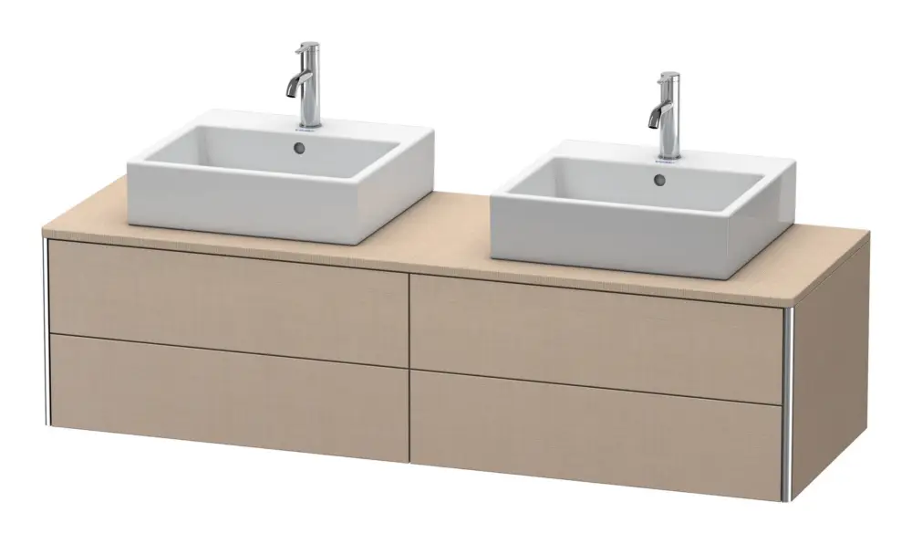 Duravit XSquare Konsolenwaschtischunterschrank für 2 Becken mit 4 Auszügen 1600 x 400 x 548 mm - Leinen Matt Günstig